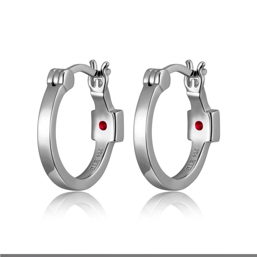 Sterling silver 15mm hoop earrings